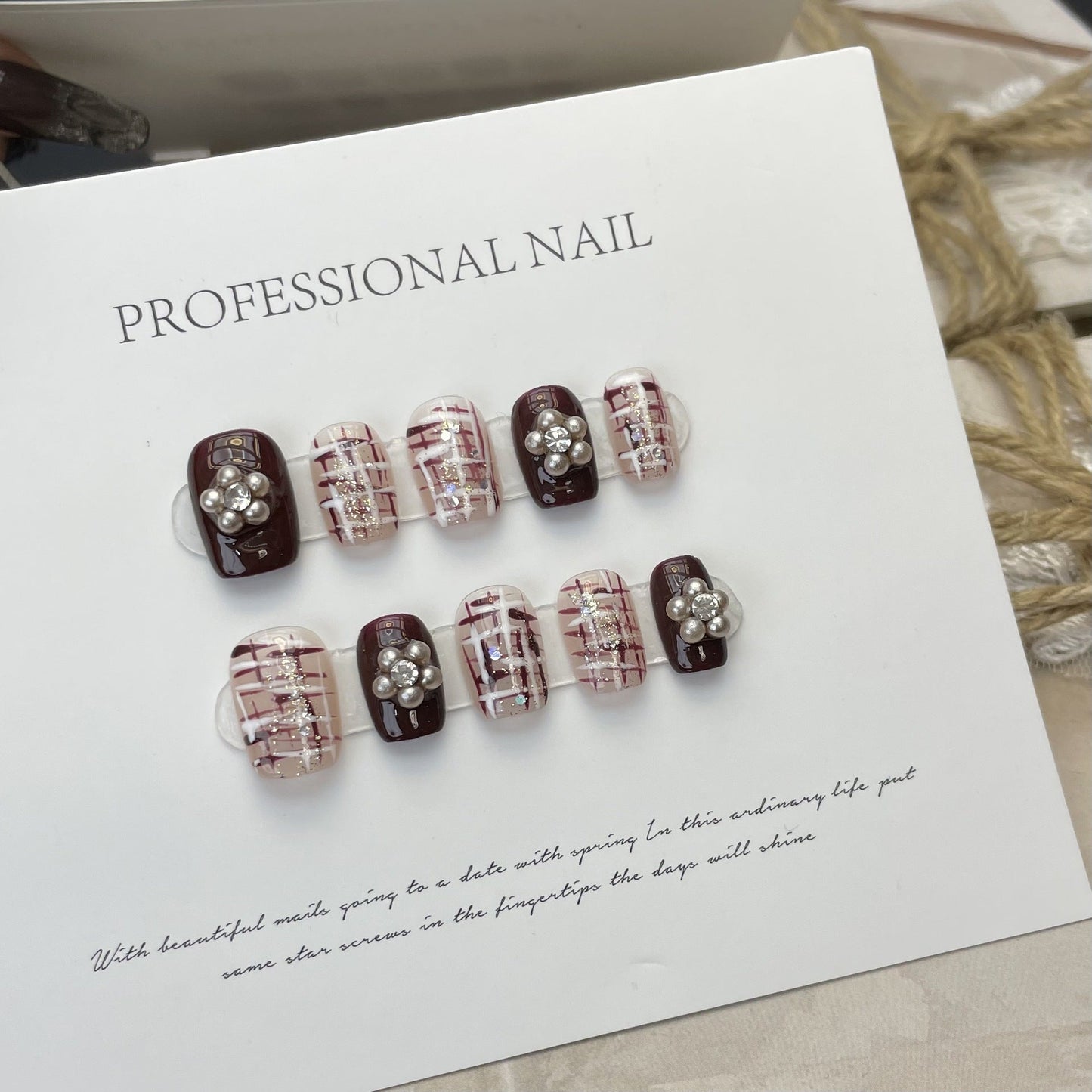 Designer: ManMan Handmade nails Press on Nails DIY Nail Art for woman girl Short Square red