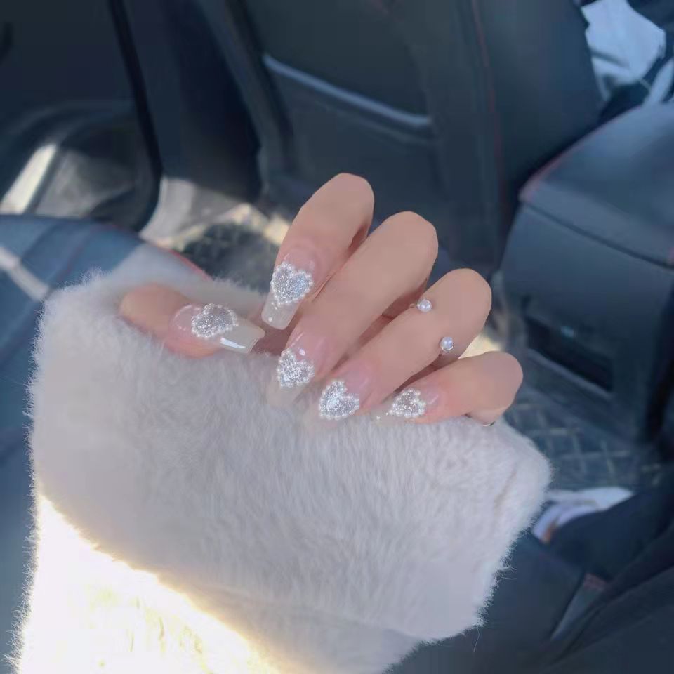 Designer: DuoDuo 1227.Handmade nails Press on Nails DIY Nail Art for woman girl Almond Long black