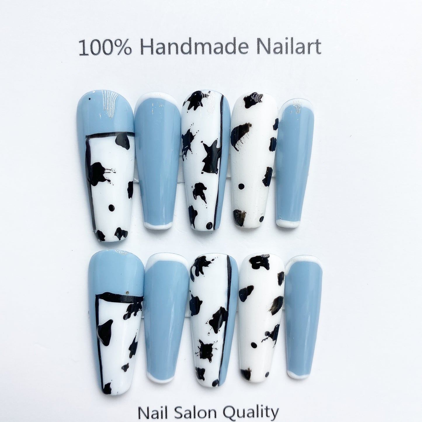 Handmade Nails Press on Nails DIY Nail Art for Woman Girl Nail Design Long Coffin 2023
