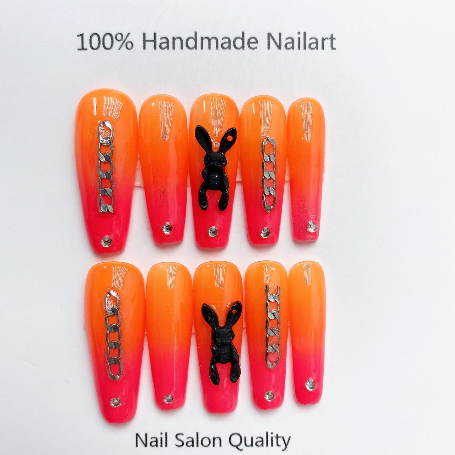 Handmade Nails Press on Nails DIY Nail Art for Woman Girl Nail Design Long Coffin 2023