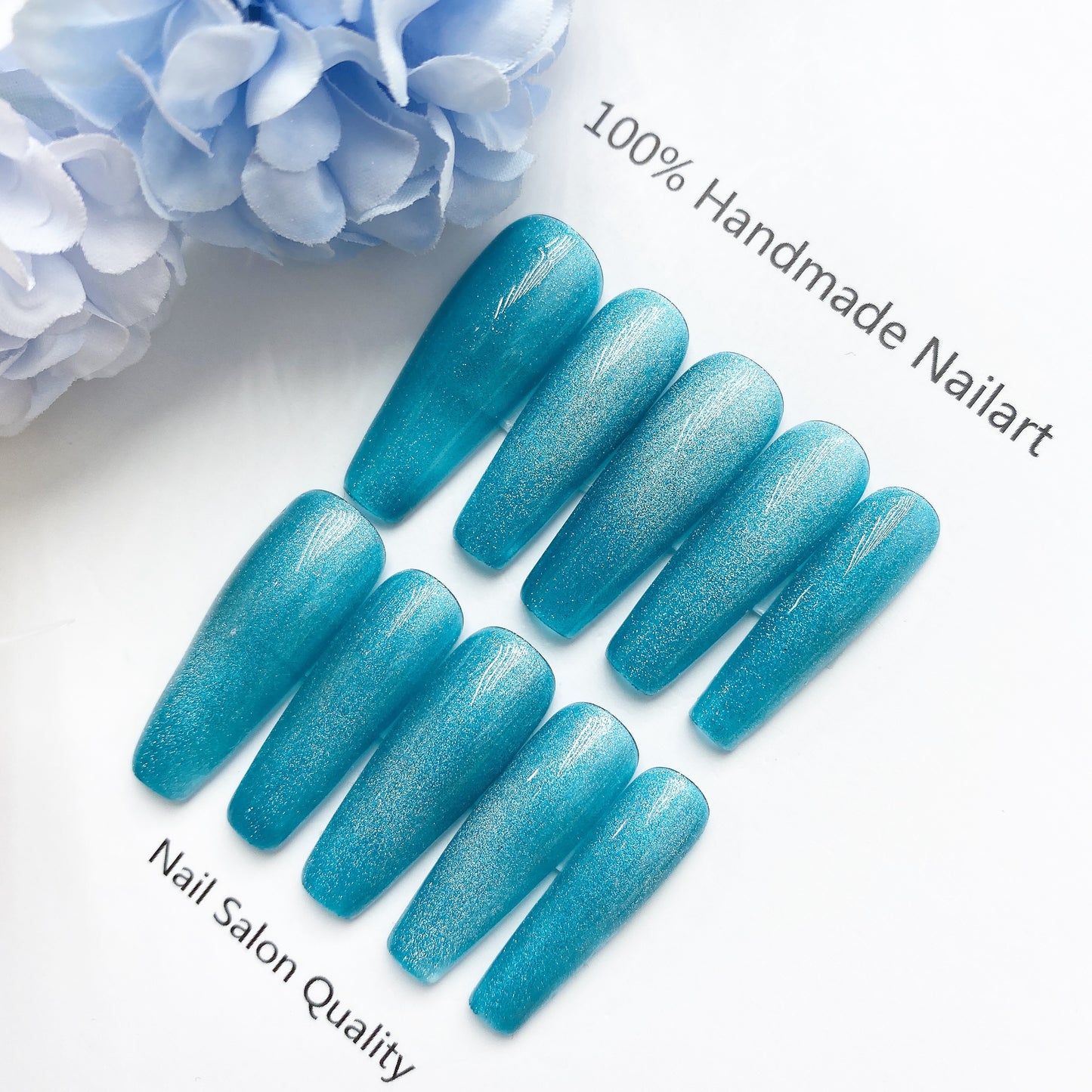 Handmade Nails Press on Nails DIY Nail Art for Woman Girl Nail Design Long Coffin 2023