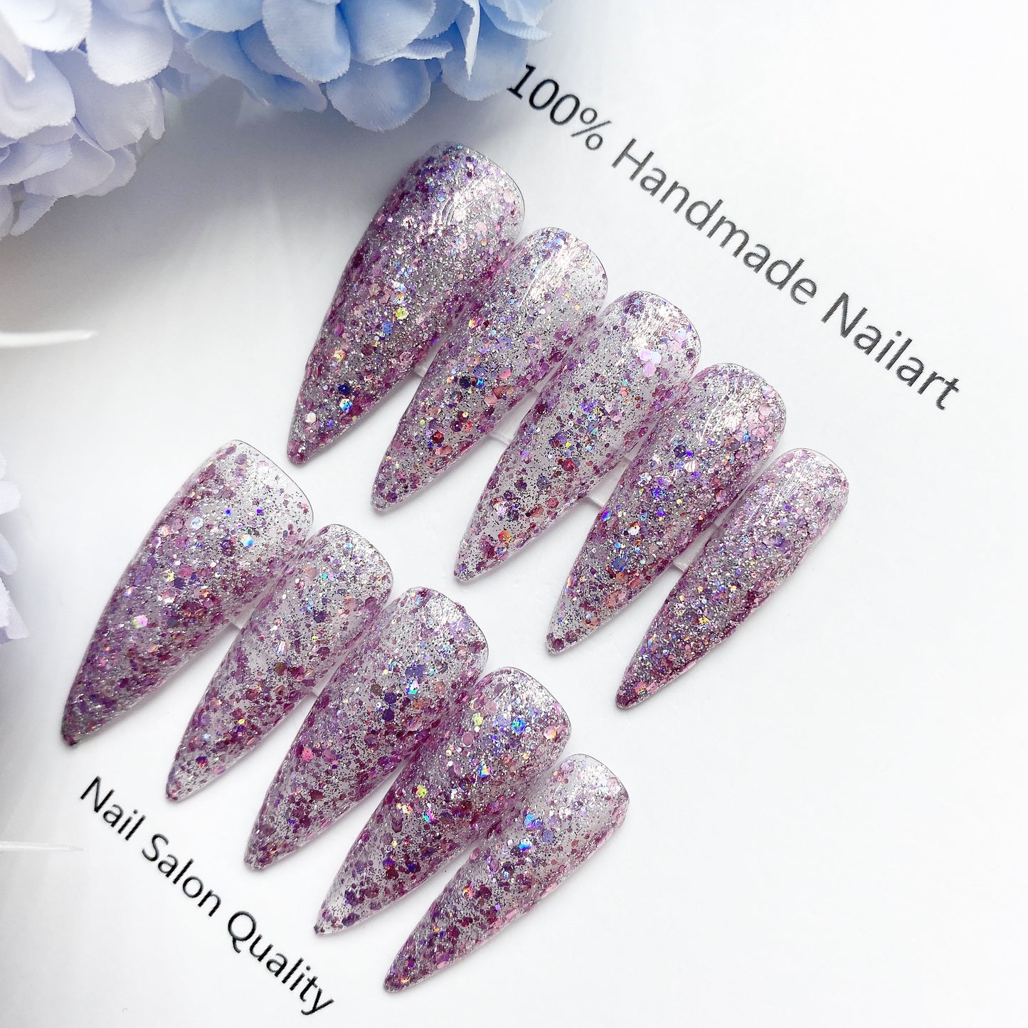 Handmade Nails Press on Nails DIY Nail Art for Woman Girl Nail Design Long Coffin 2023