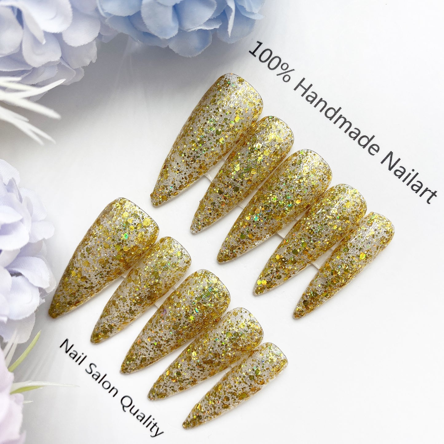 Handmade Nails Press on Nails DIY Nail Art for Woman Girl Nail Design Long Coffin 2023