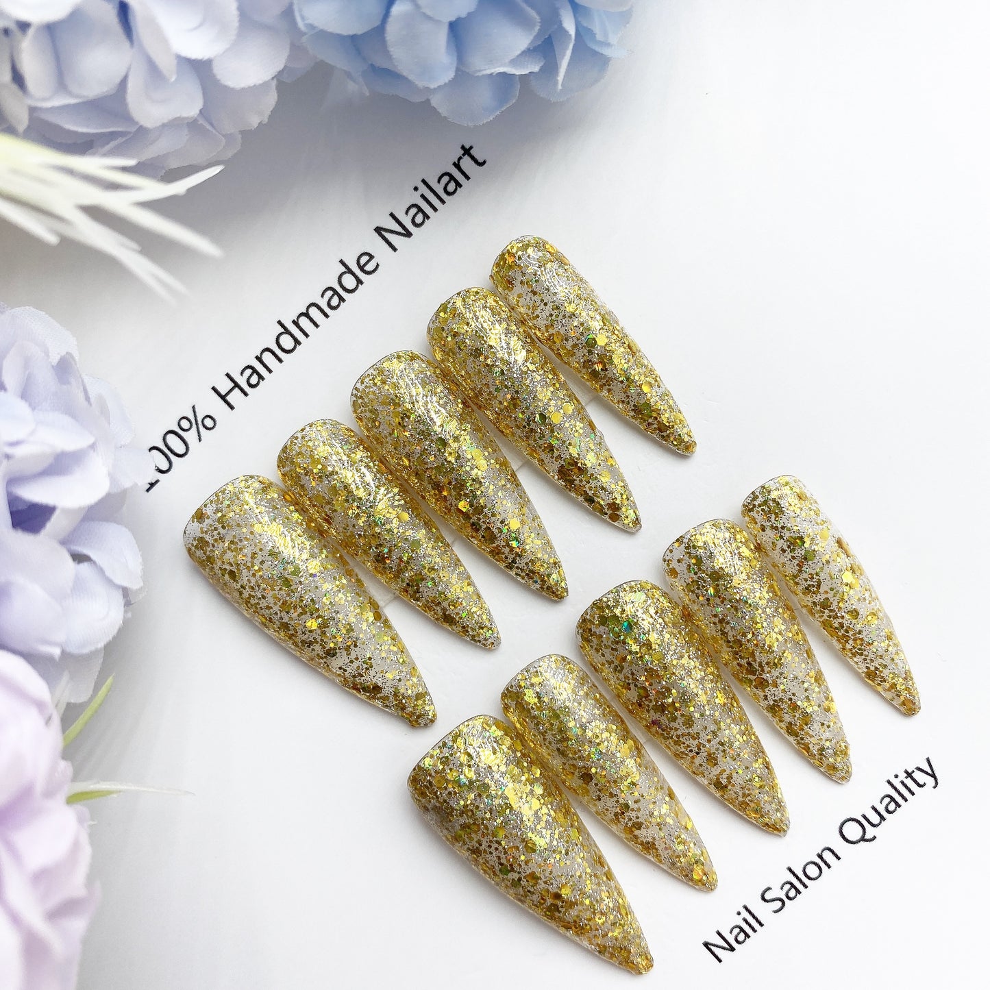Handmade Nails Press on Nails DIY Nail Art for Woman Girl Nail Design Long Coffin 2023