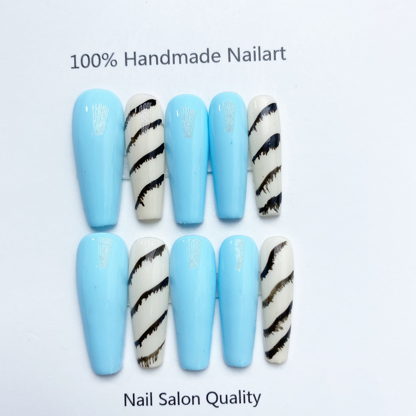 Handmade Nails Press on Nails DIY Nail Art for Woman Girl Nail Design Long Coffin 2023