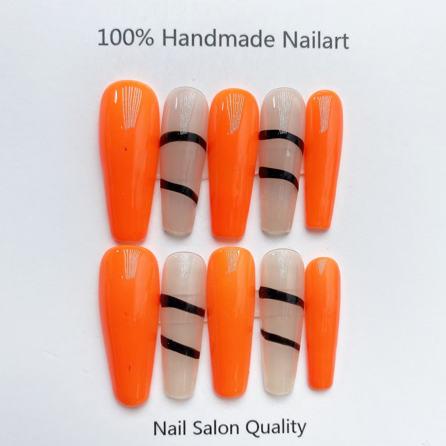Handmade Nails Press on Nails DIY Nail Art for Woman Girl Nail Design Long Coffin 2023