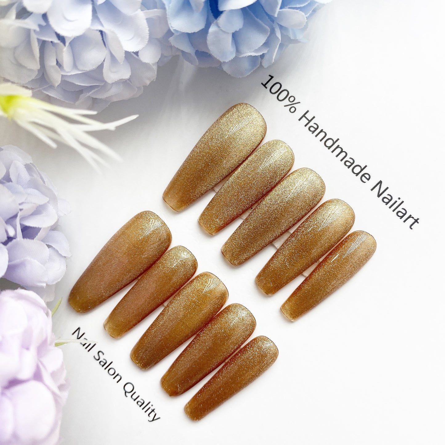 Handmade Nails Press on Nails DIY Nail Art for Woman Girl Nail Design Long Coffin 2023