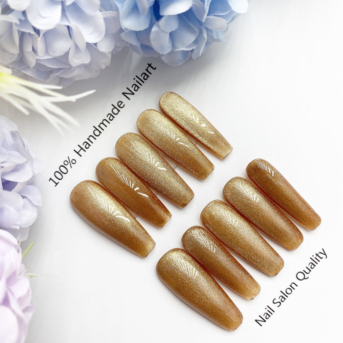 Handmade Nails Press on Nails DIY Nail Art for Woman Girl Nail Design Long Coffin 2023