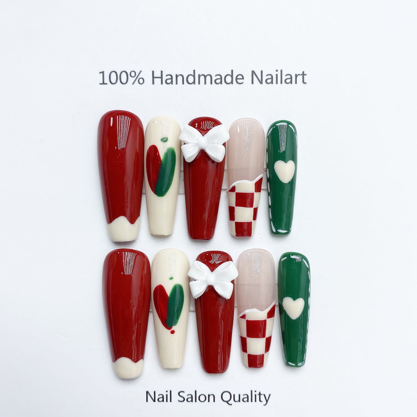 Handmade Nails Press on Nails DIY Nail Art for Woman Girl Nail Design Long Coffin 2023