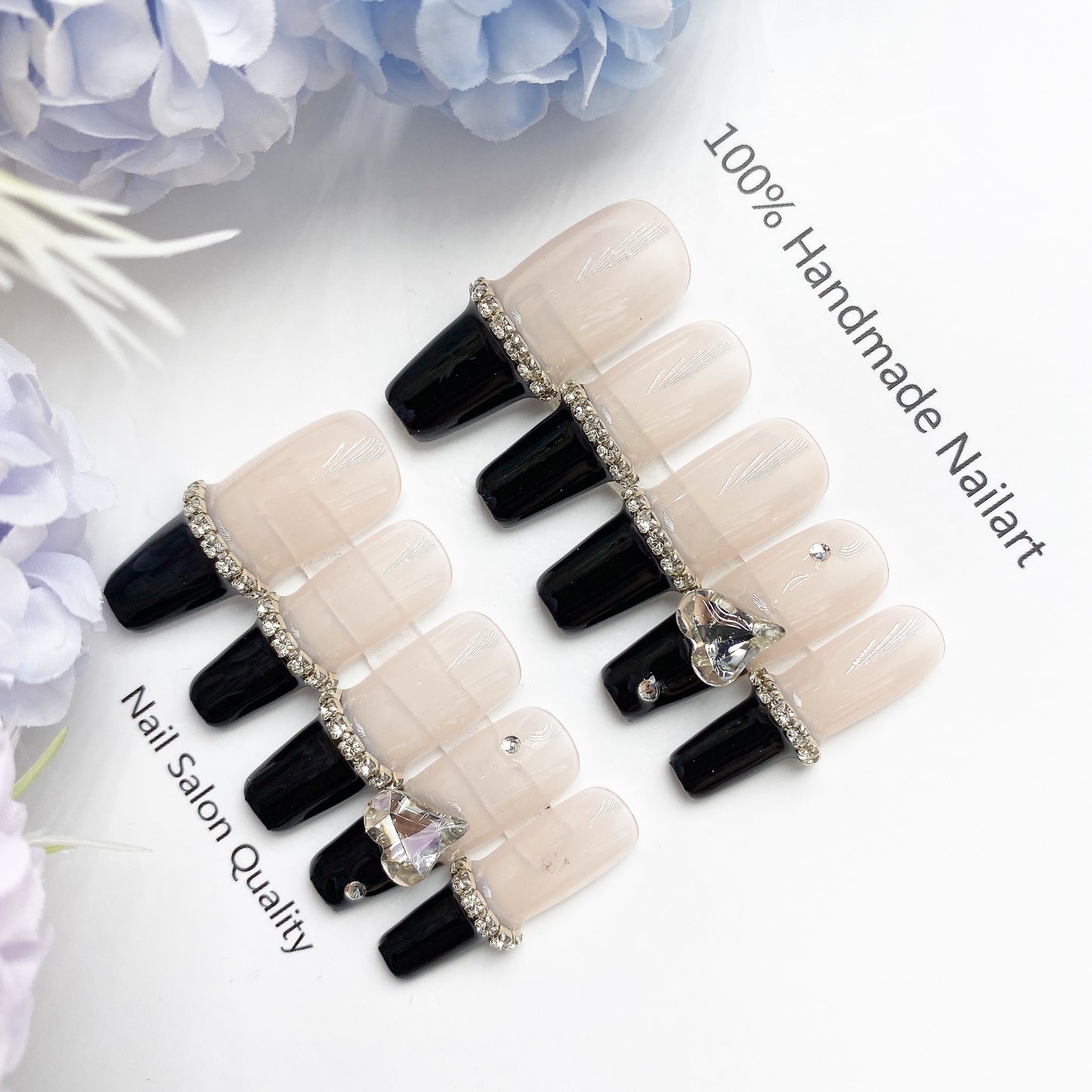 Handmade Nails Press on Nails DIY Nail Art for Woman Girl Nail Design Long Coffin 2023