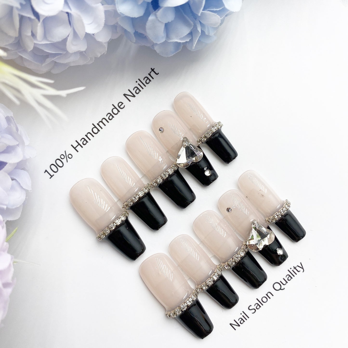 Handmade Nails Press on Nails DIY Nail Art for Woman Girl Nail Design Long Coffin 2023