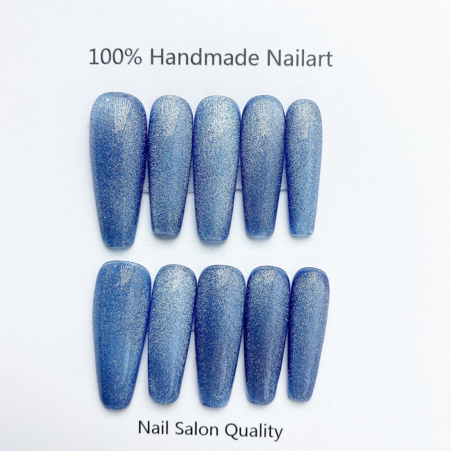 Handmade Nails Press on Nails DIY Nail Art for Woman Girl Nail Design Long Coffin 2023