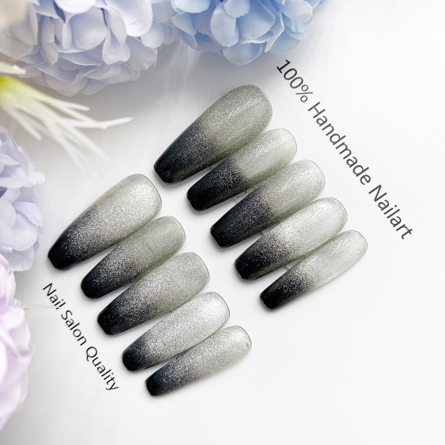 Handmade Nails Press on Nails DIY Nail Art for Woman Girl Nail Design Long Coffin 2023