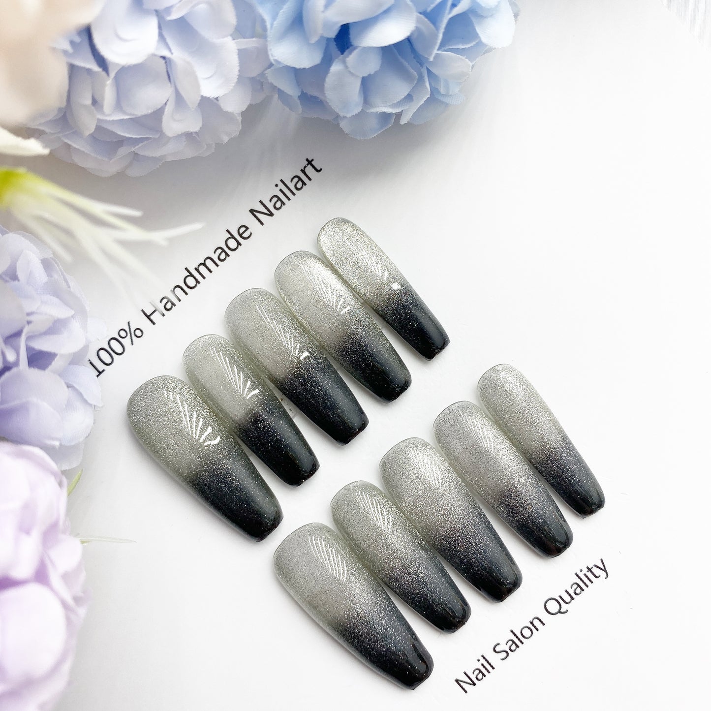 Handmade Nails Press on Nails DIY Nail Art for Woman Girl Nail Design Long Coffin 2023
