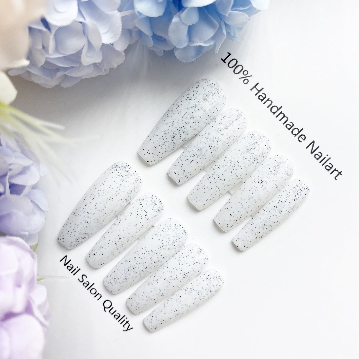 Handmade Nails Press on Nails DIY Nail Art for Woman Girl Nail Design Long Coffin 2023