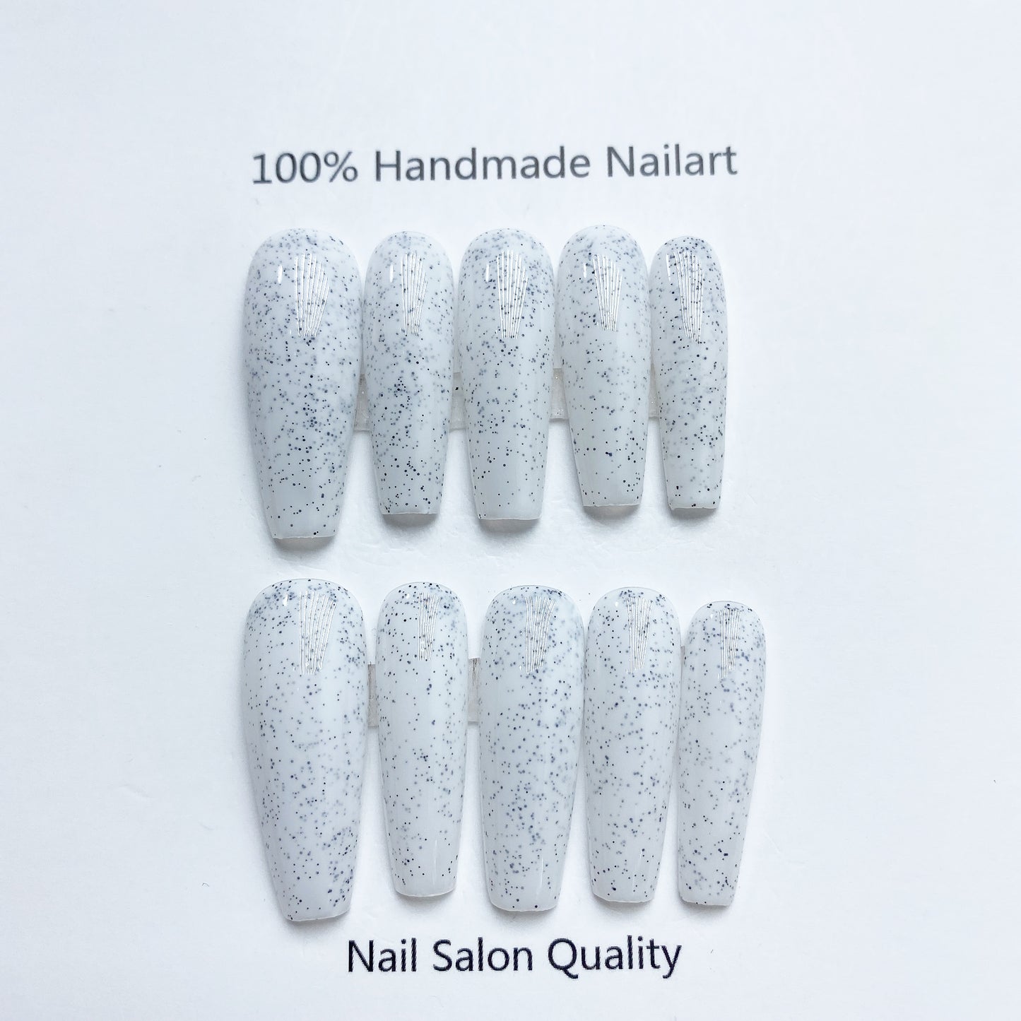 Handmade Nails Press on Nails DIY Nail Art for Woman Girl Nail Design Long Coffin 2023