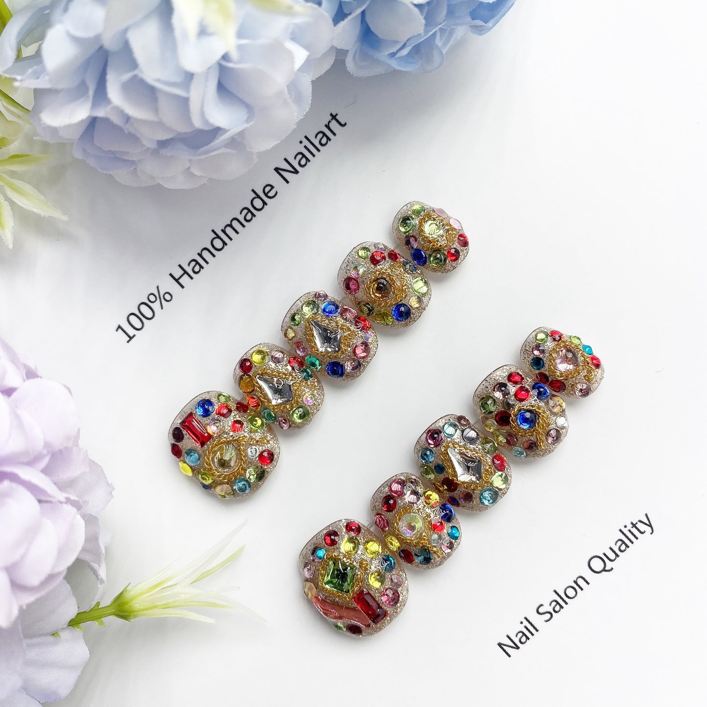 Handmade Nails Press on Nails DIY Nail Art for Woman Girl Nail Design Long Coffin 2023