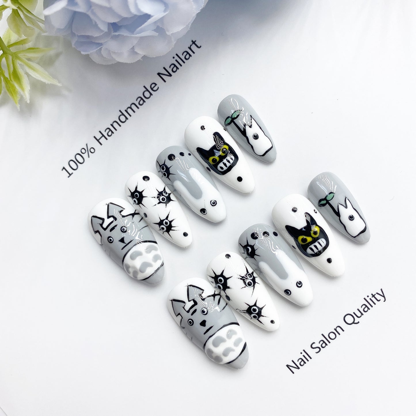 Handmade Nails Press on Nails DIY Nail Art for Woman Girl Nail Design Long Coffin 2023
