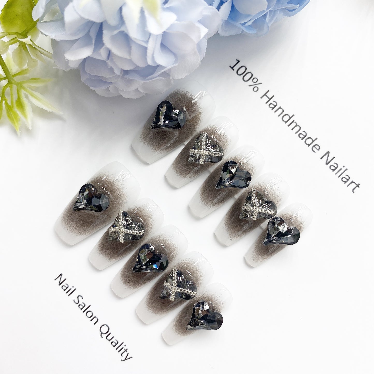 Handmade Nails Press on Nails DIY Nail Art for Woman Girl Nail Design Long Coffin 2023
