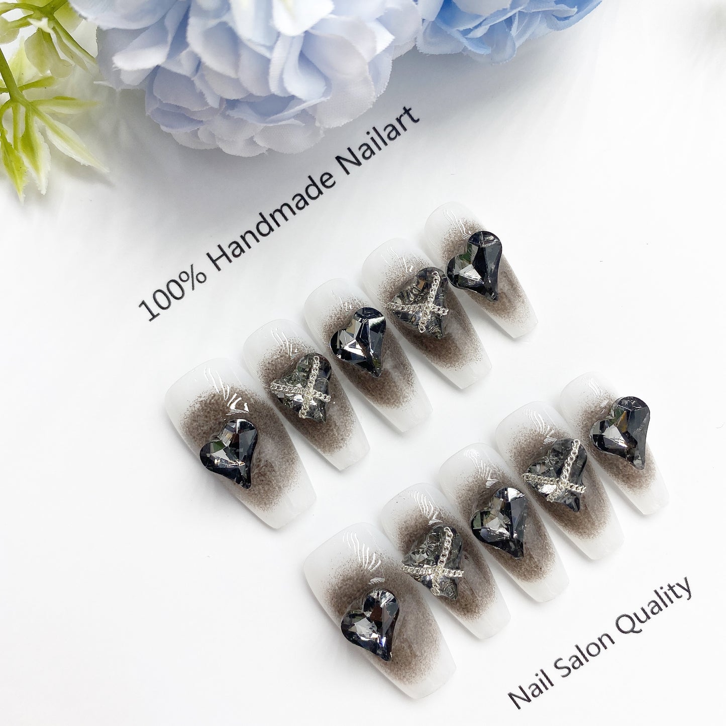 Handmade Nails Press on Nails DIY Nail Art for Woman Girl Nail Design Long Coffin 2023