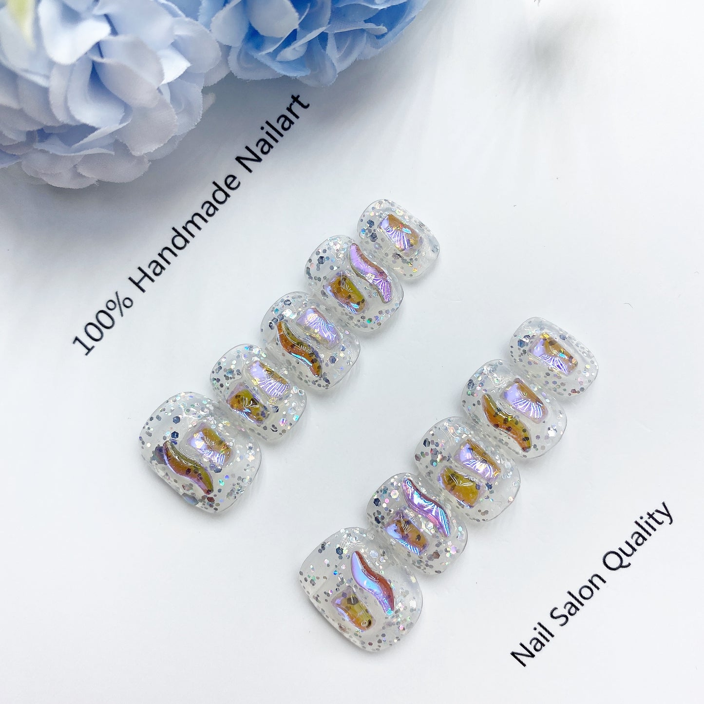 Handmade Nails Press on Nails DIY Nail Art for Woman Girl Nail Design Long Coffin 2023