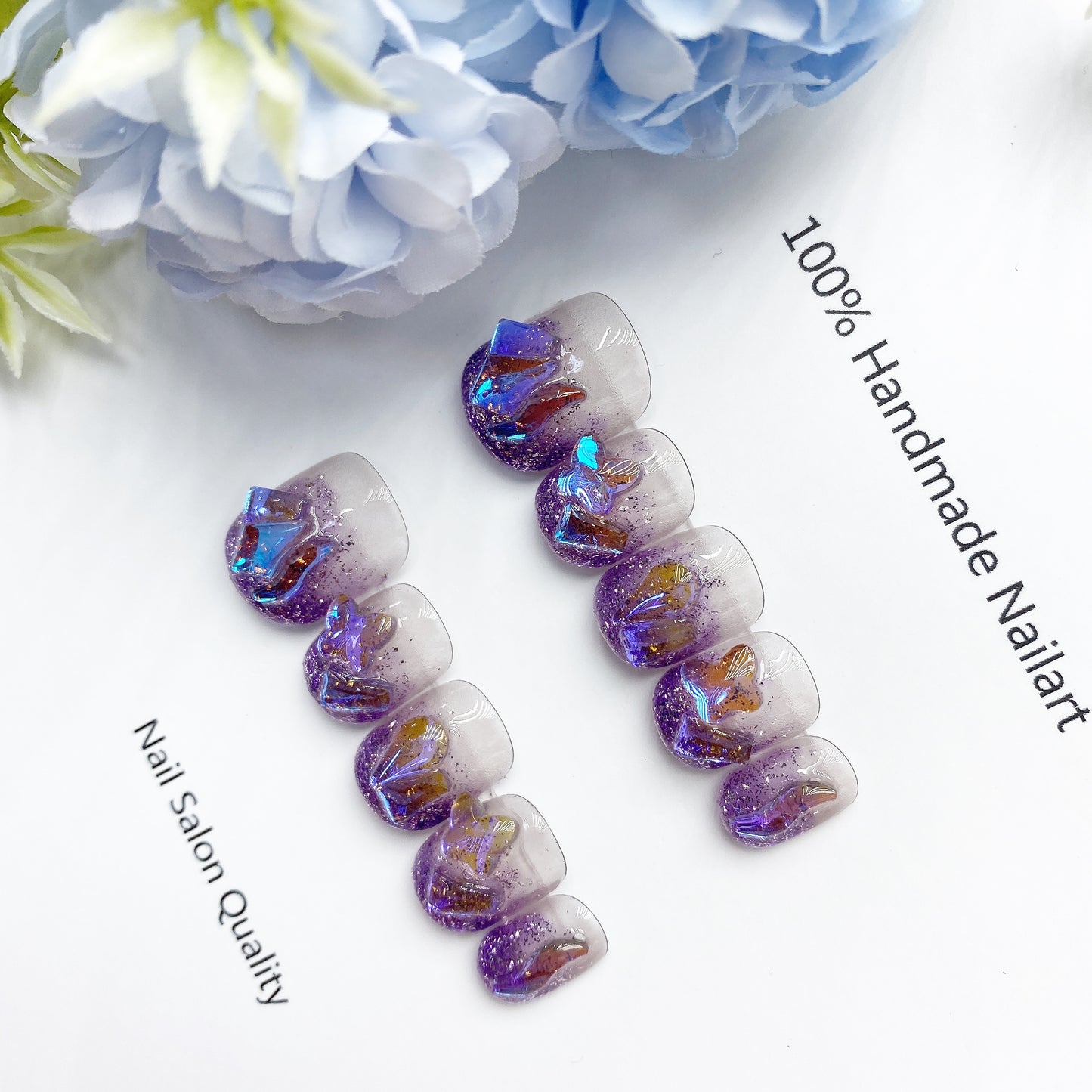 Handmade Nails Press on Nails DIY Nail Art for Woman Girl Nail Design Long Coffin 2023