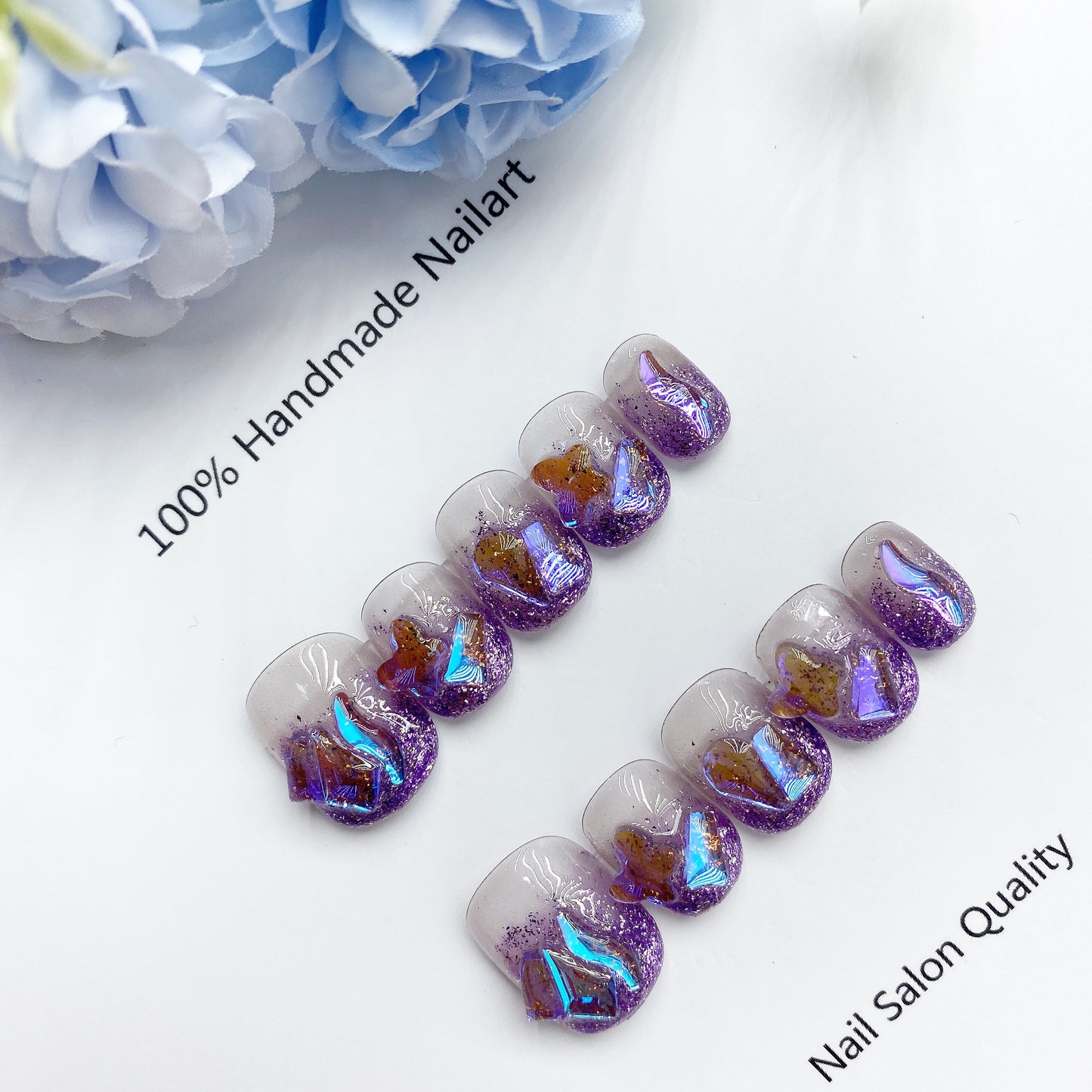 Handmade Nails Press on Nails DIY Nail Art for Woman Girl Nail Design Long Coffin 2023