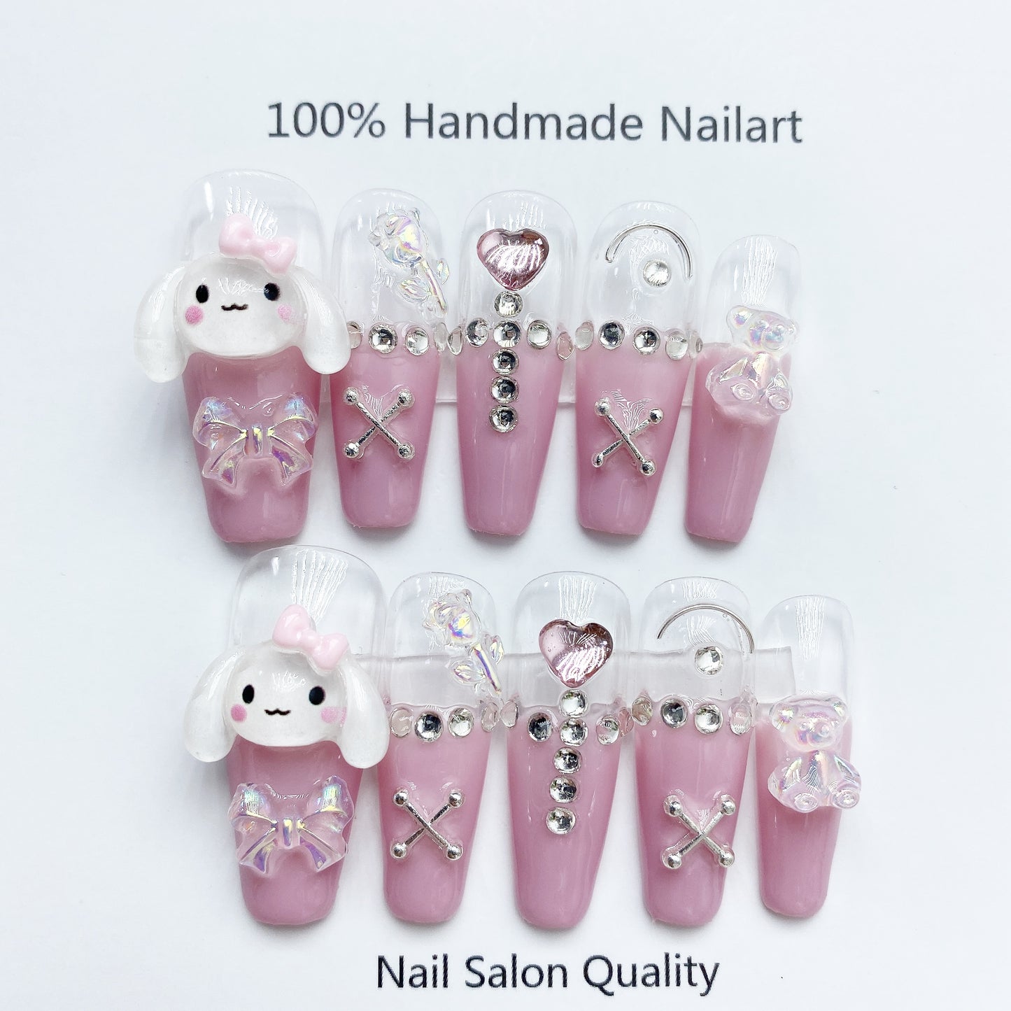 Handmade Nails Press on Nails DIY Nail Art for Woman Girl Nail Design Long Coffin 2023