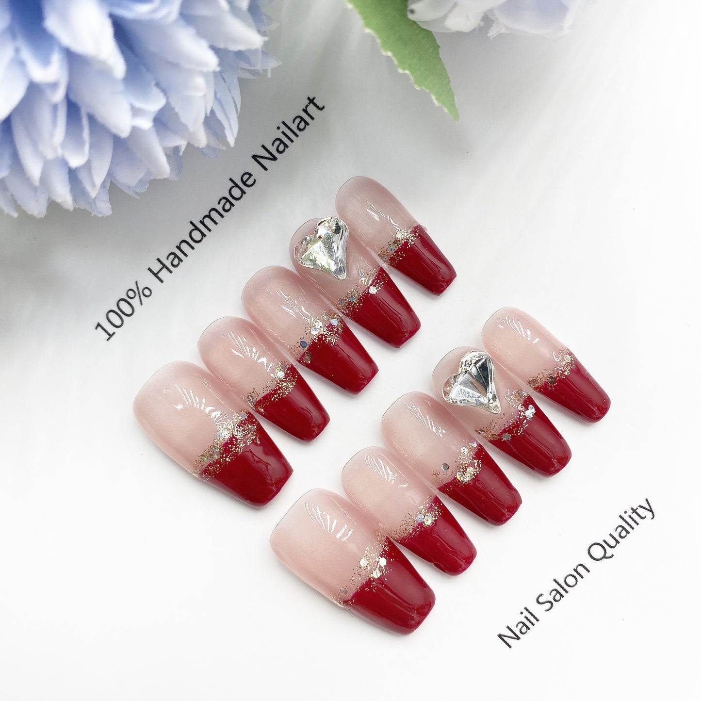 Handmade Nails Press on Nails DIY Nail Art for Woman Girl Nail Design Long Coffin 2023