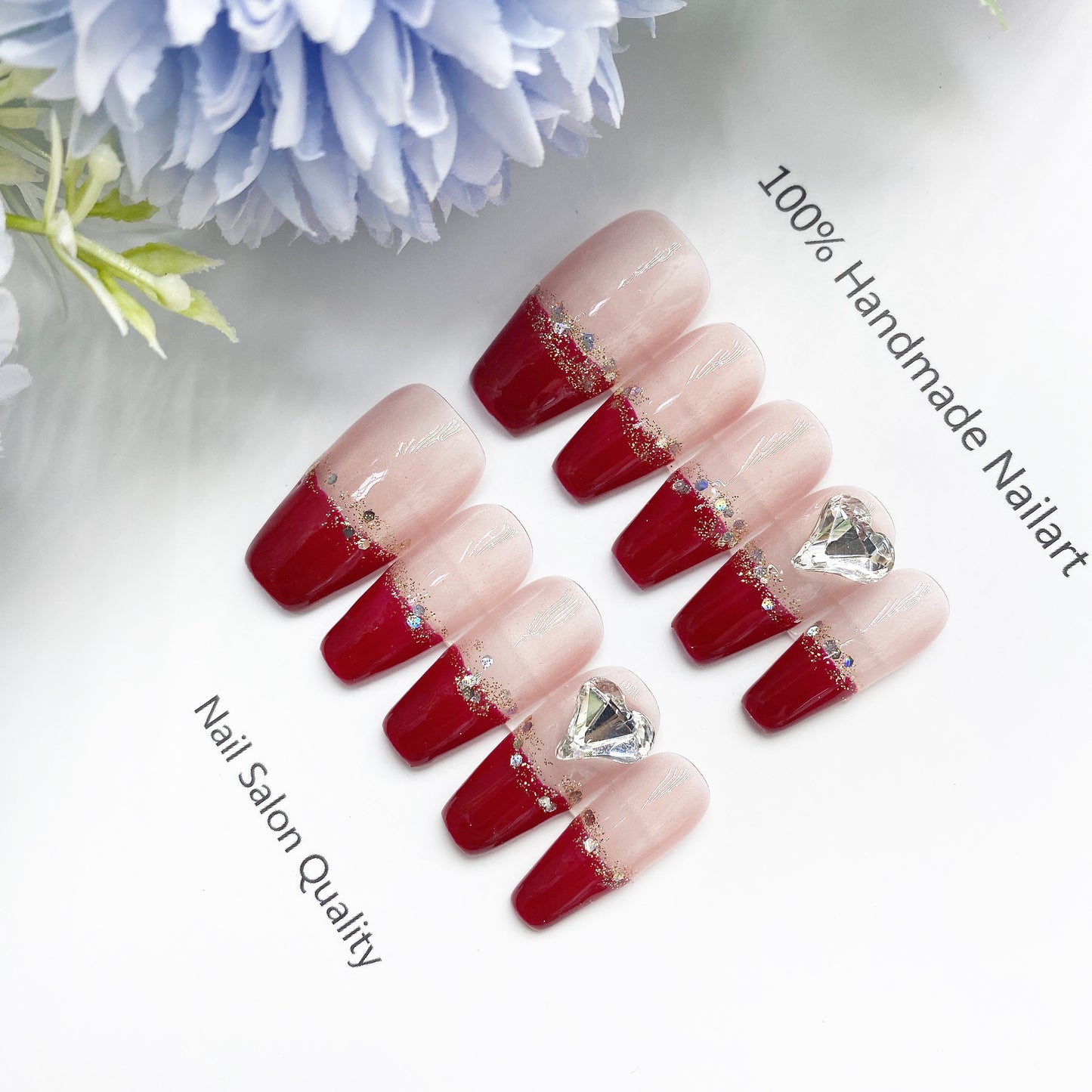 Handmade Nails Press on Nails DIY Nail Art for Woman Girl Nail Design Long Coffin 2023