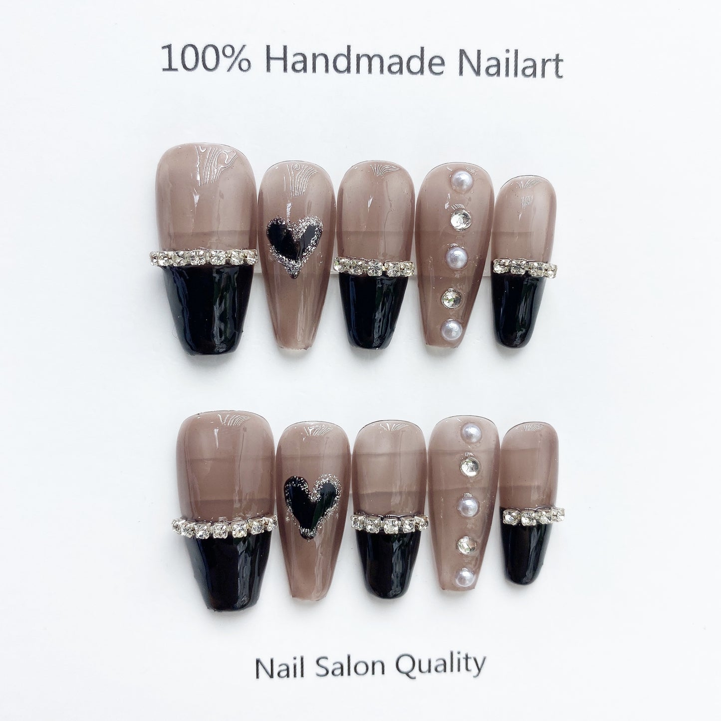 Handmade Nails Press on Nails DIY Nail Art for Woman Girl Nail Design Long Coffin 2023