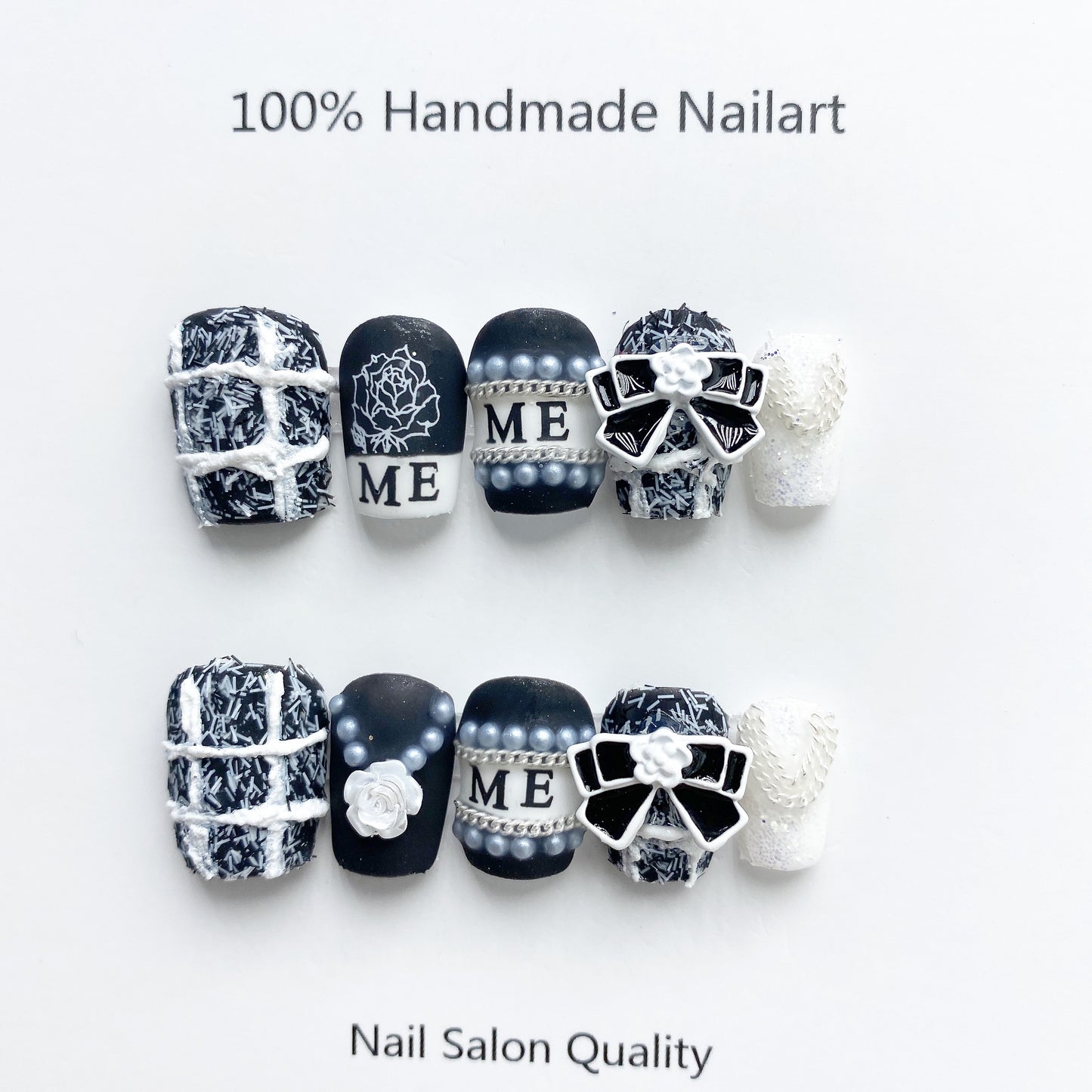Handmade Nails Press on Nails DIY Nail Art for Woman Girl Nail Design Long Coffin 2023