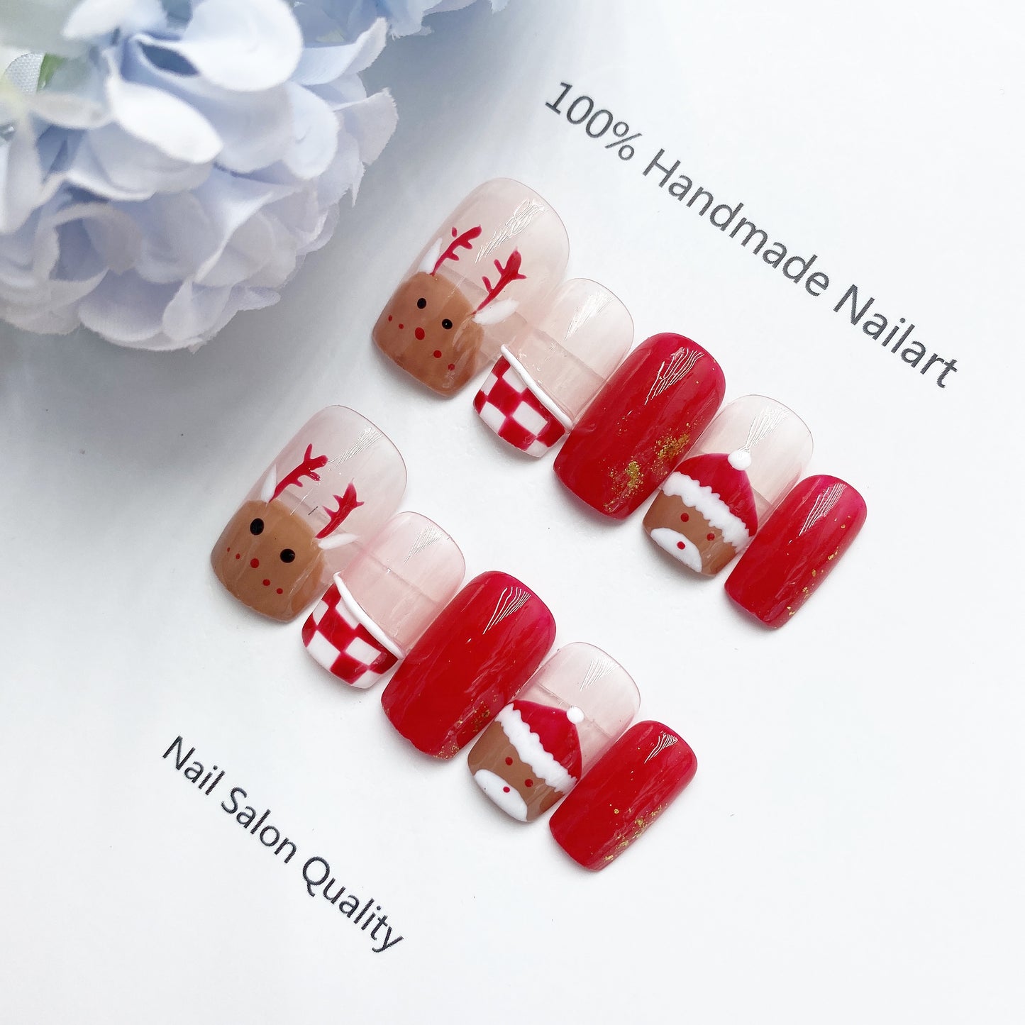 Handmade Nails Press on Nails DIY Nail Art for Woman Girl Nail Design Long Coffin 2023
