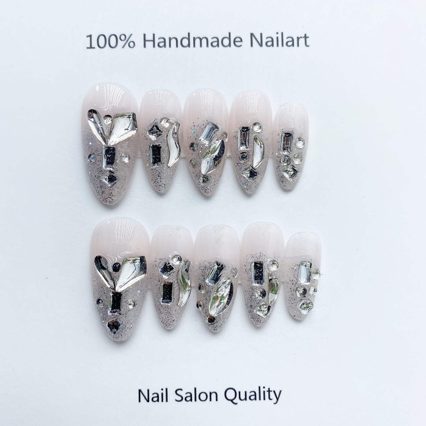 Handmade Nails Press on Nails DIY Nail Art for Woman Girl Nail Design Long Coffin 2023