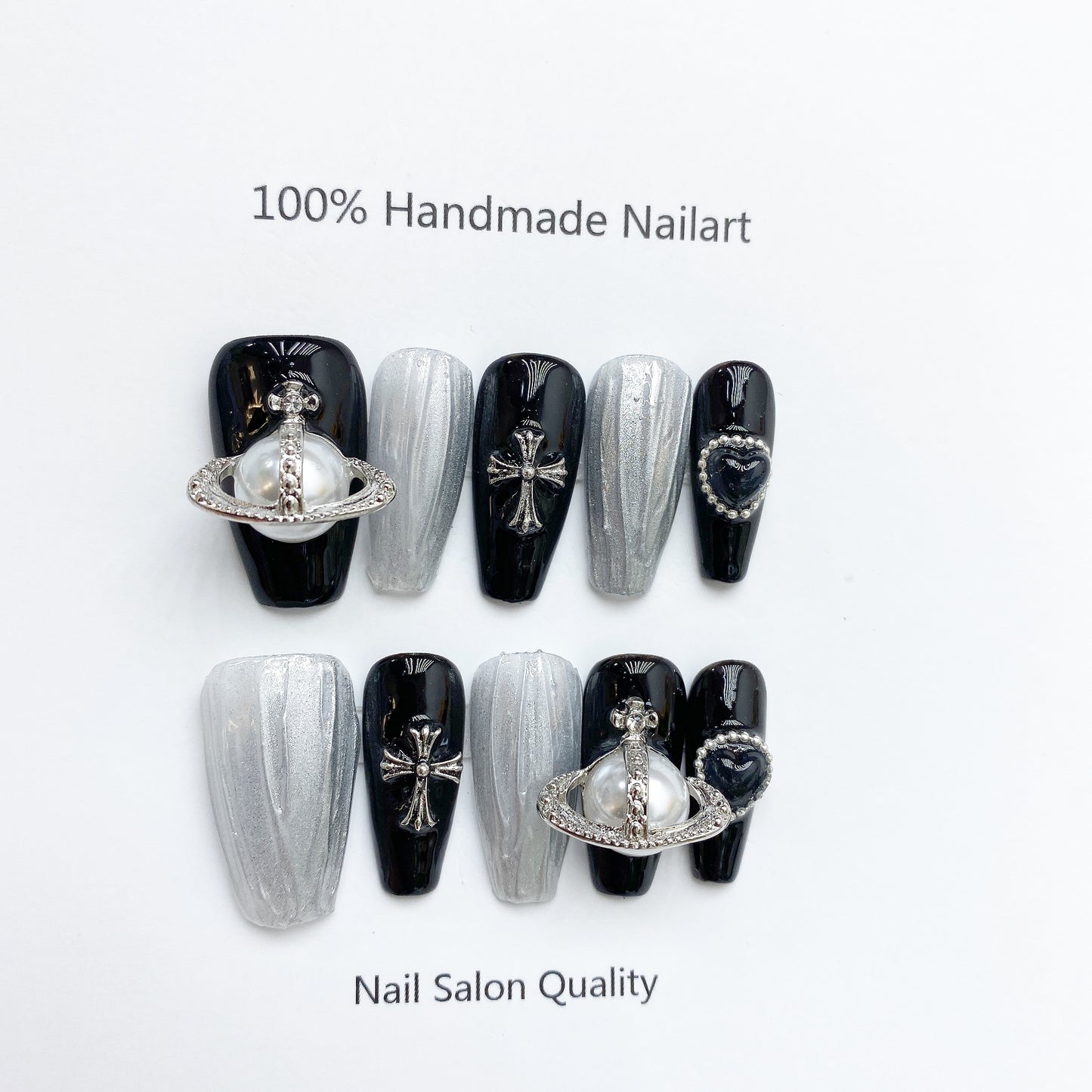 Handmade Nails Press on Nails DIY Nail Art for Woman Girl Nail Design Long Coffin 2023