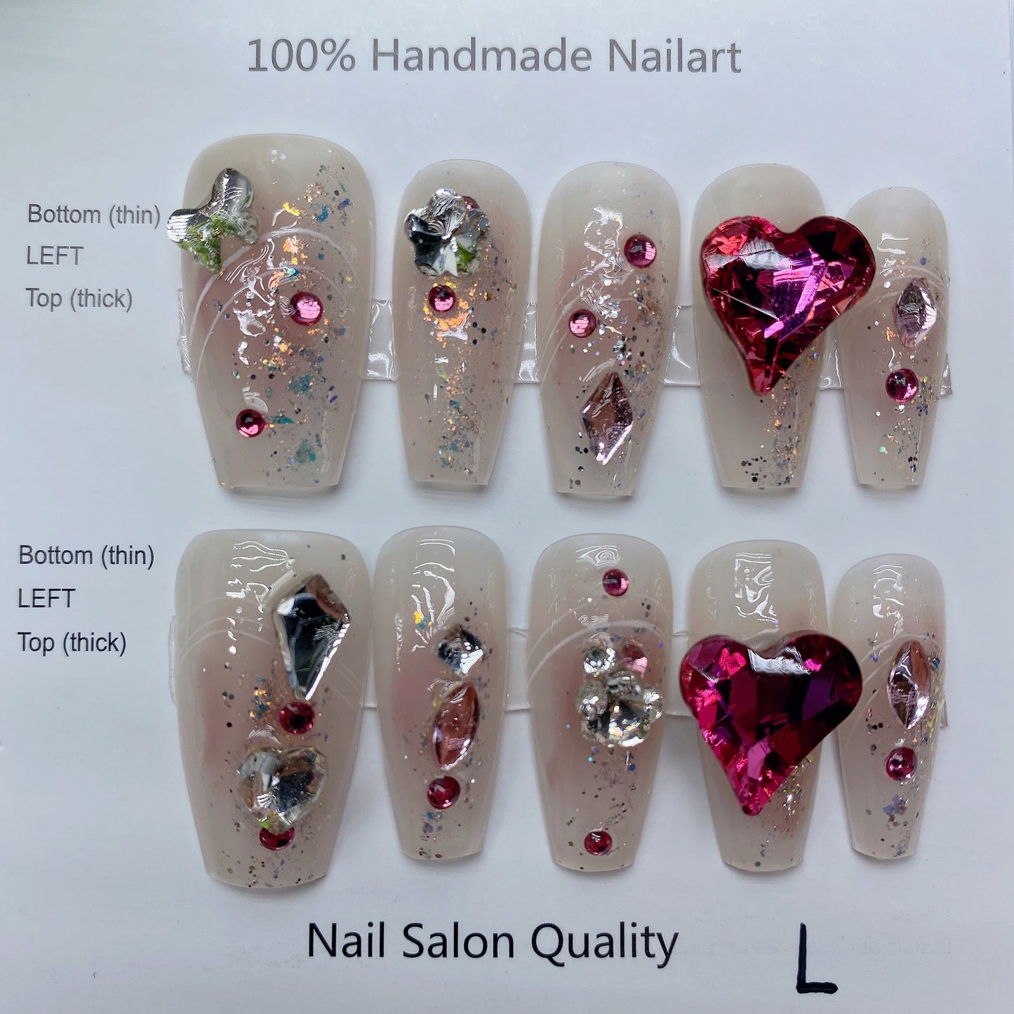 Handmade Nails Press on Nails DIY Nail Art for Woman Girl Nail Design Long Coffin 2023 TN-8030