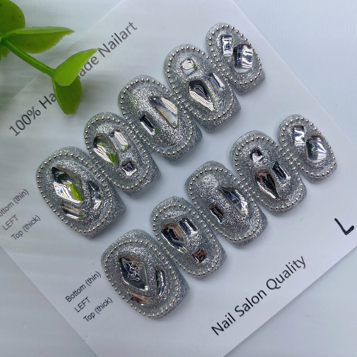 Handmade Nails Press on Nails DIY Nail Art for Woman Girl Nail Design Long Coffin 2023 TN-8034