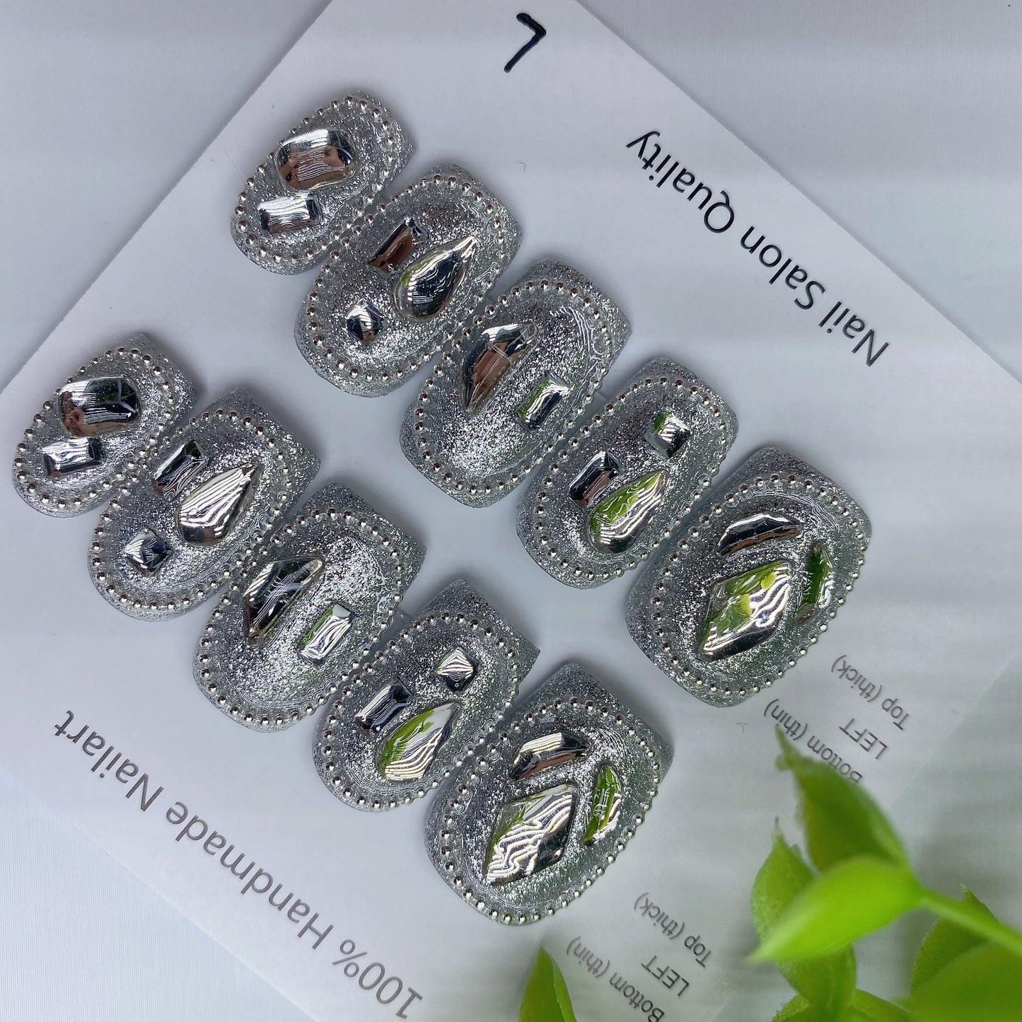 Handmade Nails Press on Nails DIY Nail Art for Woman Girl Nail Design Long Coffin 2023 TN-8034