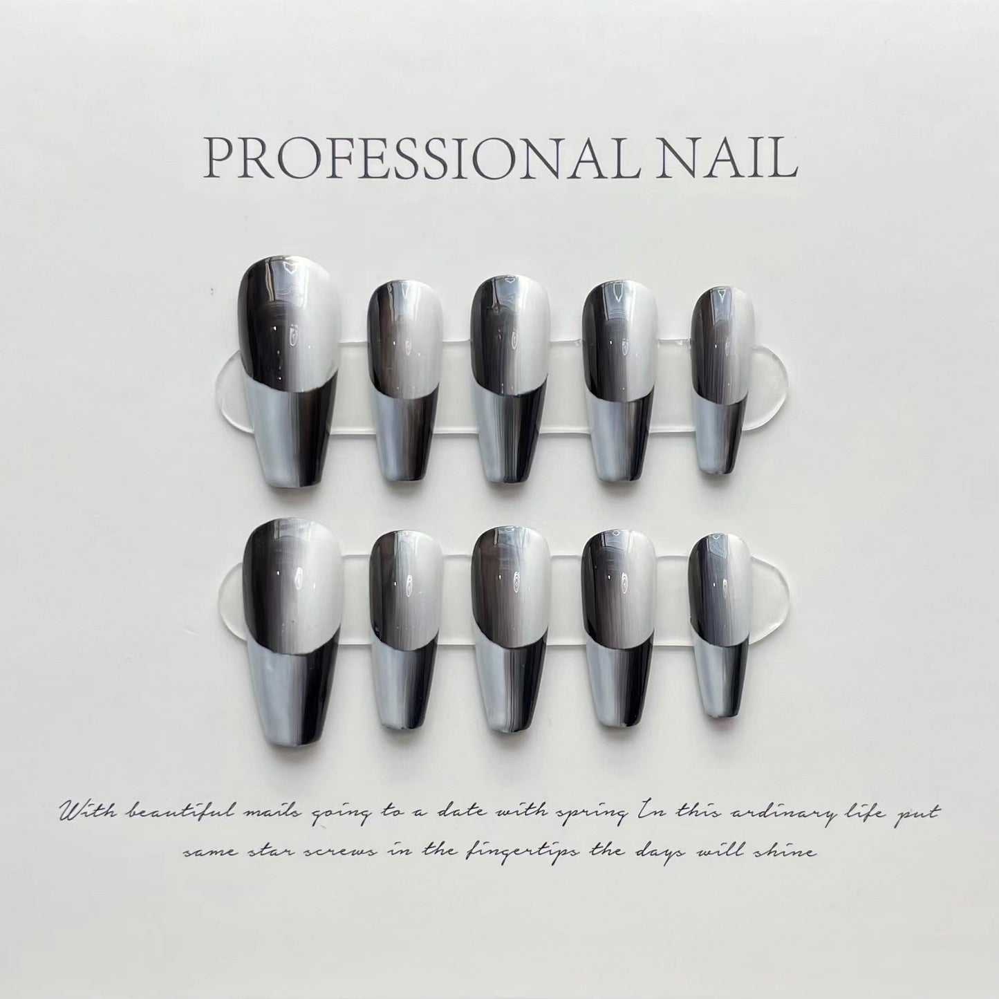 Designer: ManMan Handmade nails Press on Nails DIY Nail Art for woman girl Long Coffin