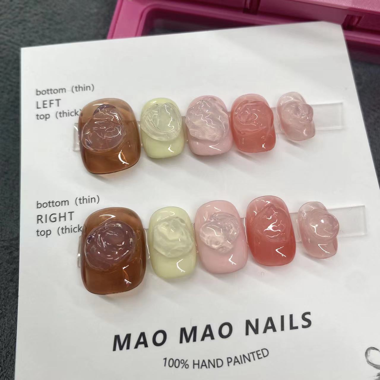 Designer: MaoMao.Handmade Nail Designs Press on Nails DIY  Nail Art for woman girl