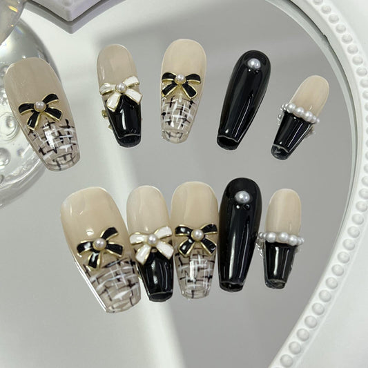 Designer: MeowMeow.Handmade Nail Designs Press on Nails DIY  Nail Art for woman girl