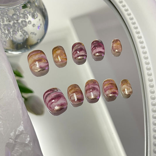 Designer: MaoMao.Handmade Nail Designs Press on Nails DIY  Nail Art for woman girl