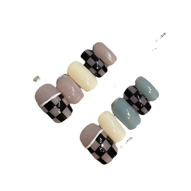 Designer: HuaHua.Handmade nails Press on Nails DIY Nail Art for woman girl Long Square pink