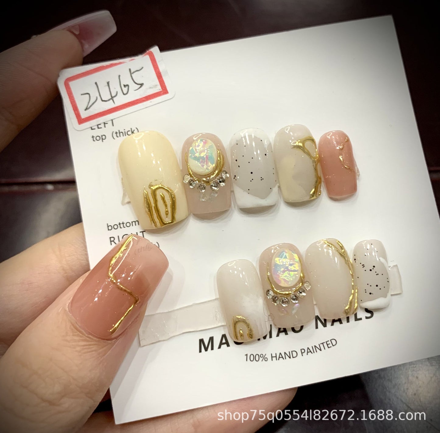 Designer: MaoMao.Handmade Nail Designs Press on Nails DIY  Nail Art for woman girl