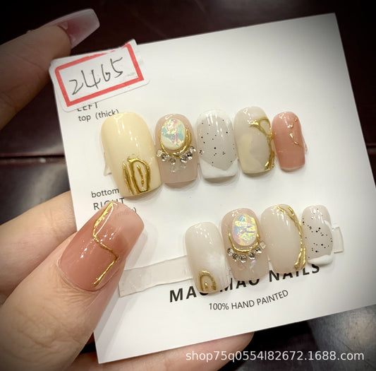 Designer: MaoMao.Handmade Nail Designs Press on Nails DIY  Nail Art for woman girl