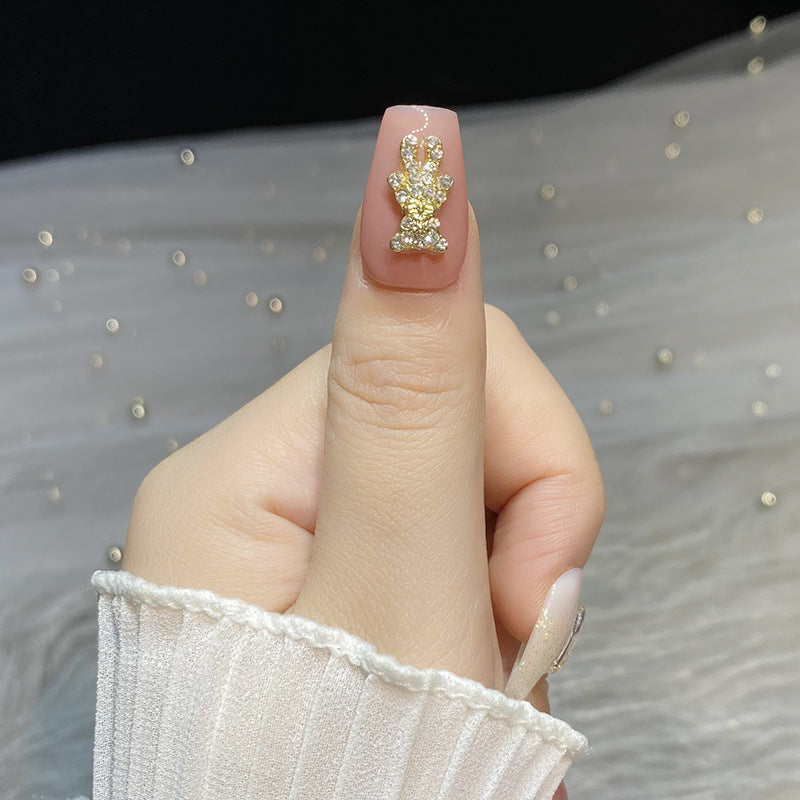 Designer: HuaHua.Handmade nails Press on Nails DIY Nail Art for woman girl Long Coffin pink