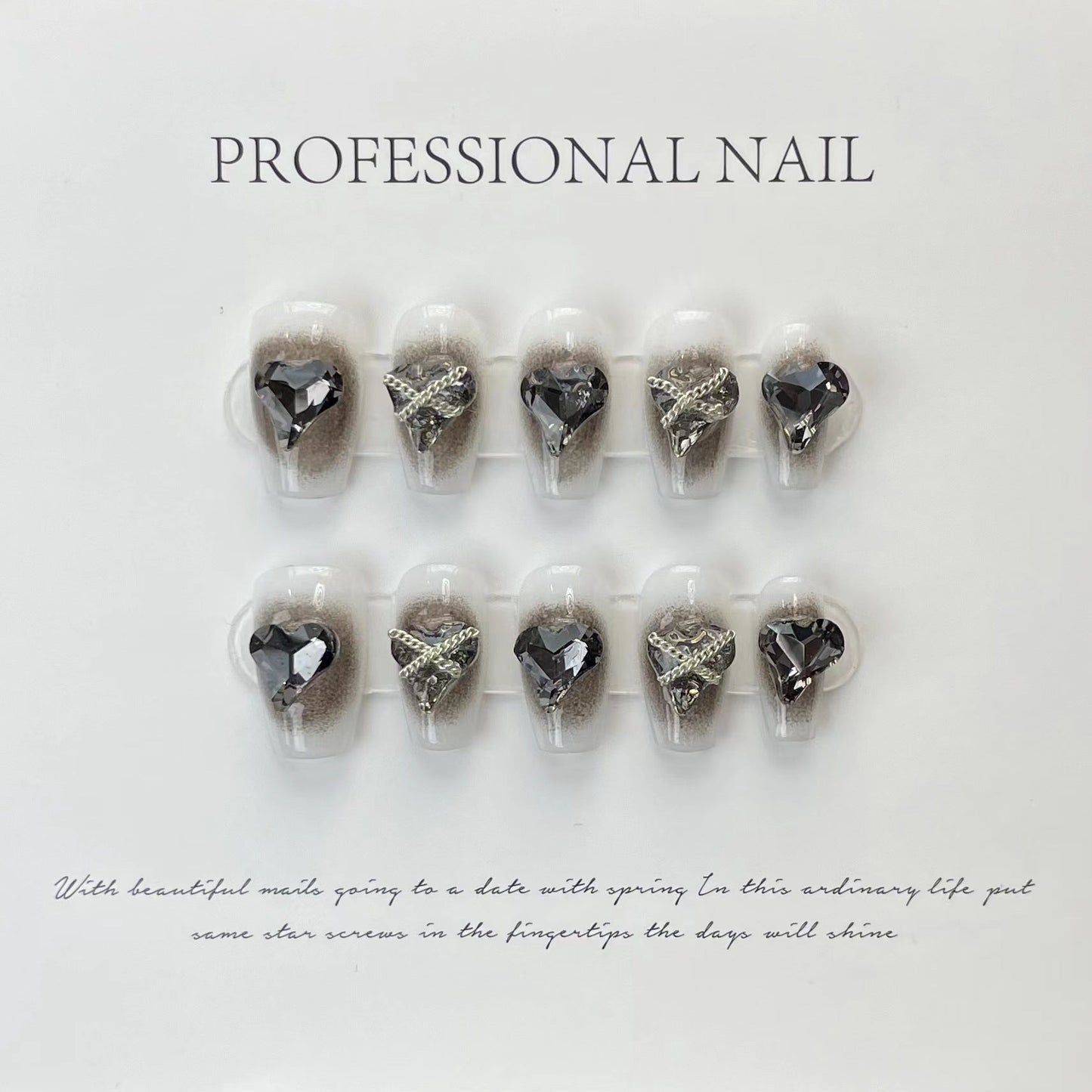Designer: ManMan Handmade nails Press on Nails DIY Nail Art for woman girl Long Coffin