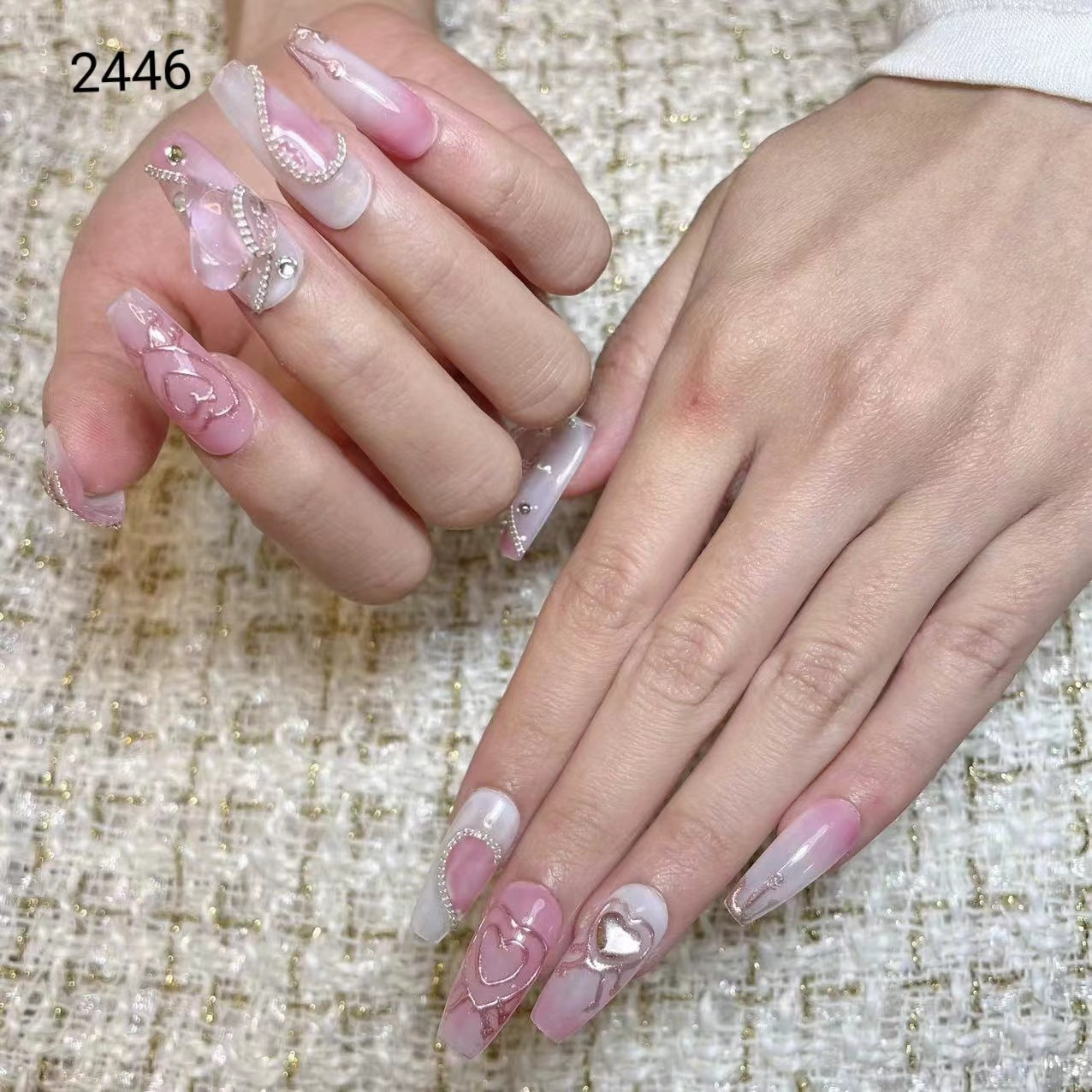 Designer: MaoMao.Handmade Nail Designs Press on Nails DIY  Nail Art for woman girl