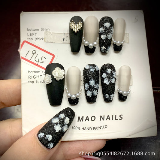 Designer: MaoMao.Handmade Nail Designs Press on Nails DIY  Nail Art for woman girl