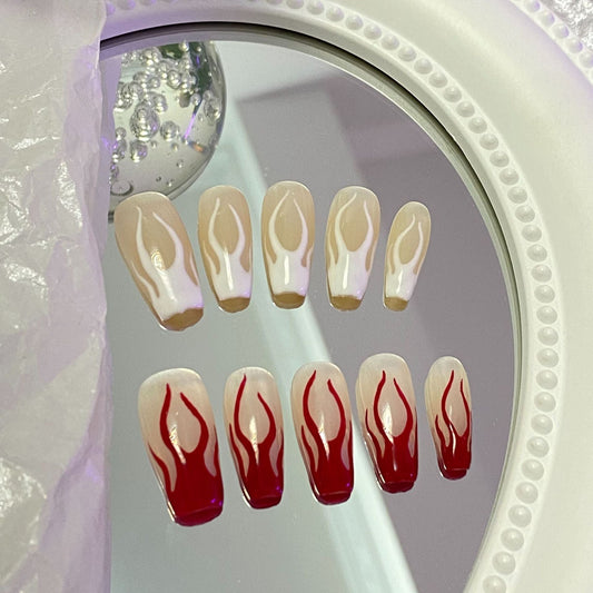 Designer: MaoMao.Handmade Nail Designs Press on Nails DIY  Nail Art for woman girl